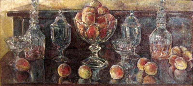 Childe Hassam Still Life with Peaches and Old Glass china oil painting image